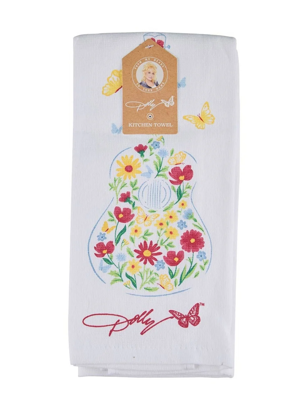 Dolly Collection Guitar Kitchen Bundle Towels & Wood-Handled Grilling Tool Set